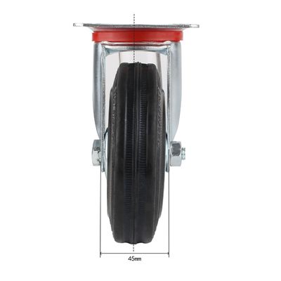 3 " 4 " 5 " 6 " 8 Zoll Gummi-Rollräder, Stahl-Kern-Rolllager-Rollräder OEM ODM