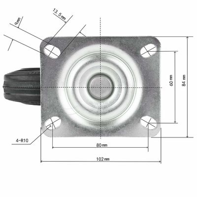 3 " 4 " 5 " 6 " 8 Zoll Gummi-Rollräder, Stahl-Kern-Rolllager-Rollräder OEM ODM