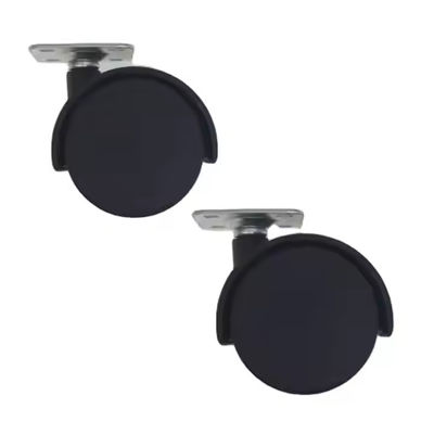 50mm schwarze Spindel, Nylon-Twin-Sound-Möbel Universal-Räderräder