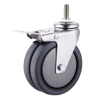 TPR-Räder 75mm 100mm 125mm PU-Industrielle Zwillingsräder