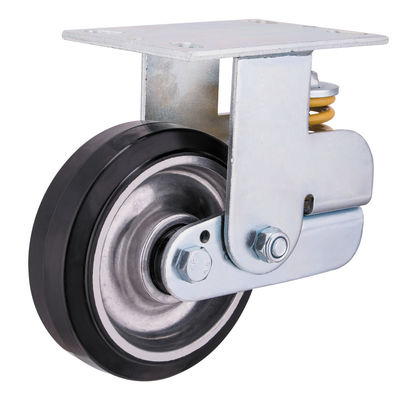 Aluminium-Kern Gummi-Feder-belastete Castorräder 150 mm 200 mm Durchmesser