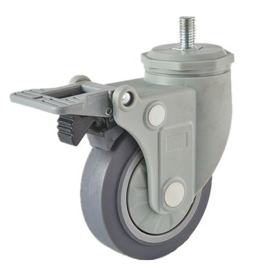 Plastikjoch TPR Medium Duty Medical Casters Räder Oberplattenmontage Installation
