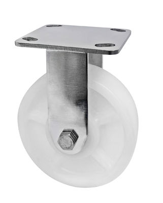 Weiße PA-Räder 304 aus Edelstahl Schwerlasträder 400 kg-600 kg Ladekapazität