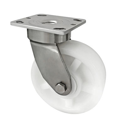 Weiße PA-Räder 304 aus Edelstahl Schwerlasträder 400 kg-600 kg Ladekapazität