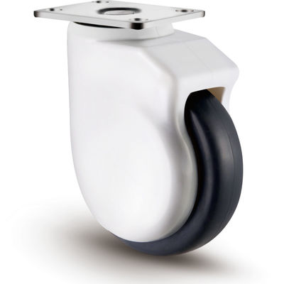 Mittelschwere elastische TPR-Rollräder 100 mm 125 mm mit Gewindenschutz