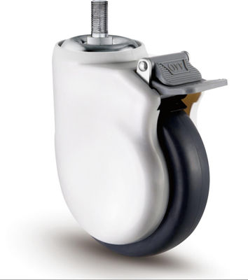 Mittelschwere elastische TPR-Rollräder 100 mm 125 mm mit Gewindenschutz