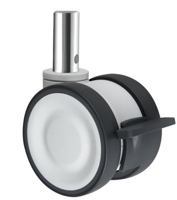 Elastische Thermoplastische Gummi-Räderrad mit mittlerer Belastung Twin Wheel Caster OEM ODM