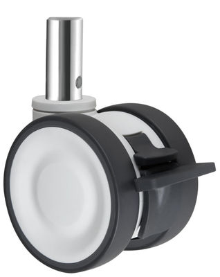 Elastische Thermoplastische Gummi-Räderrad mit mittlerer Belastung Twin Wheel Caster OEM ODM